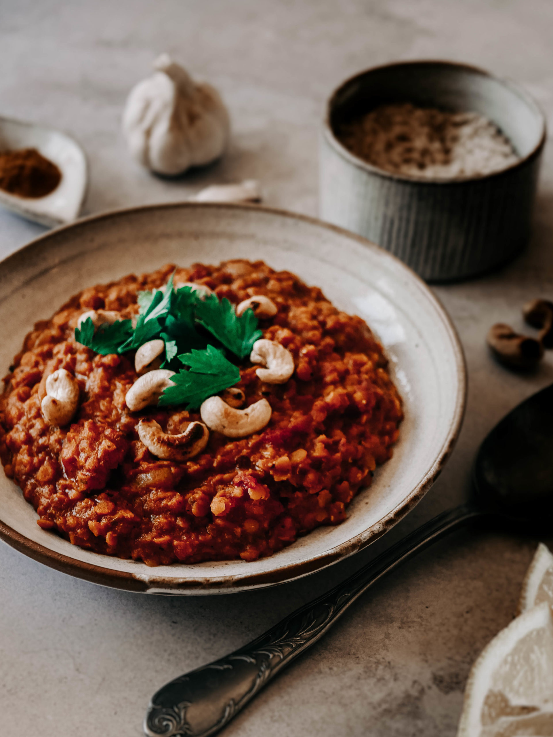 Dahl de lentilles corail