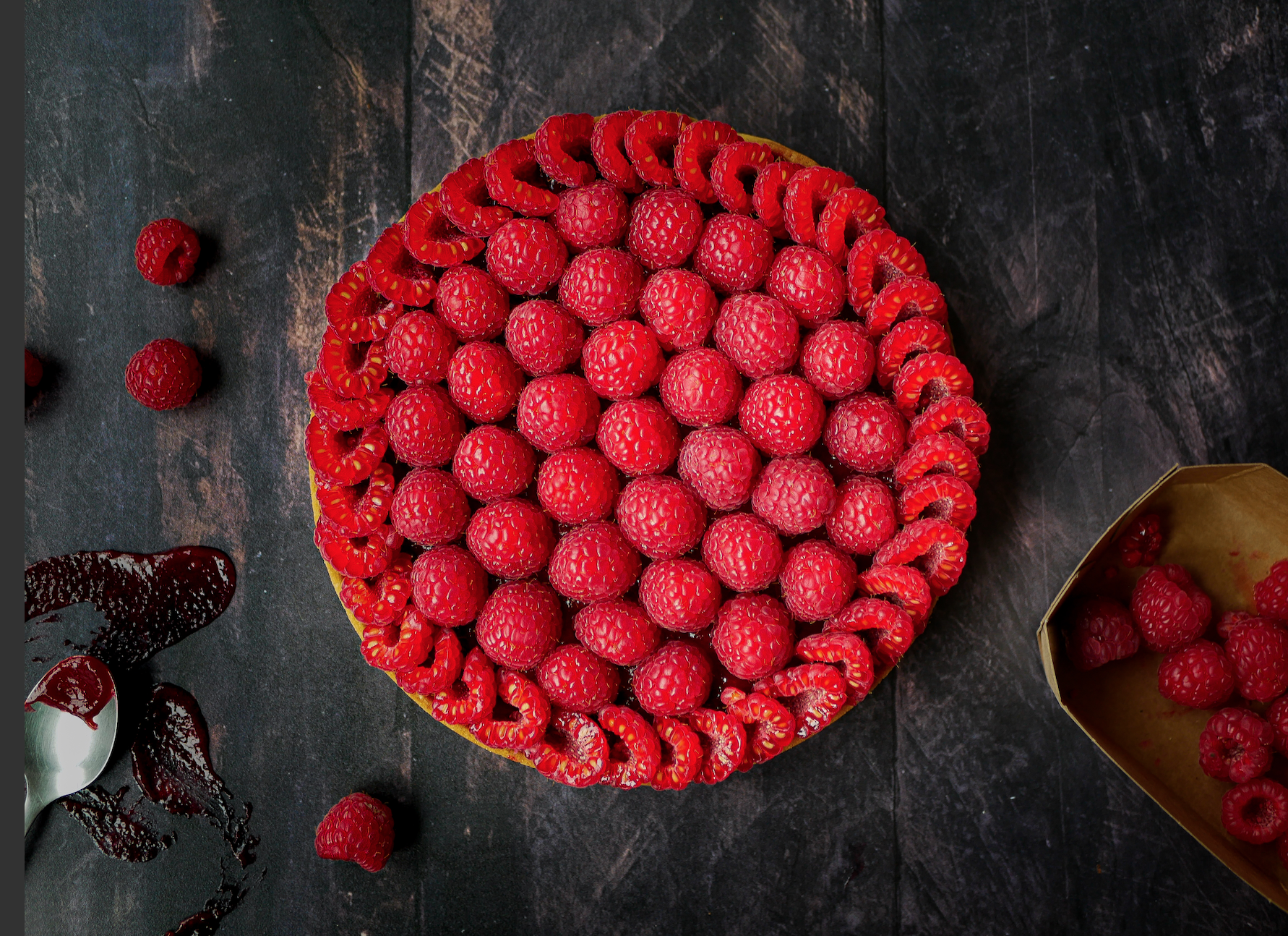 Tarte aux framboises