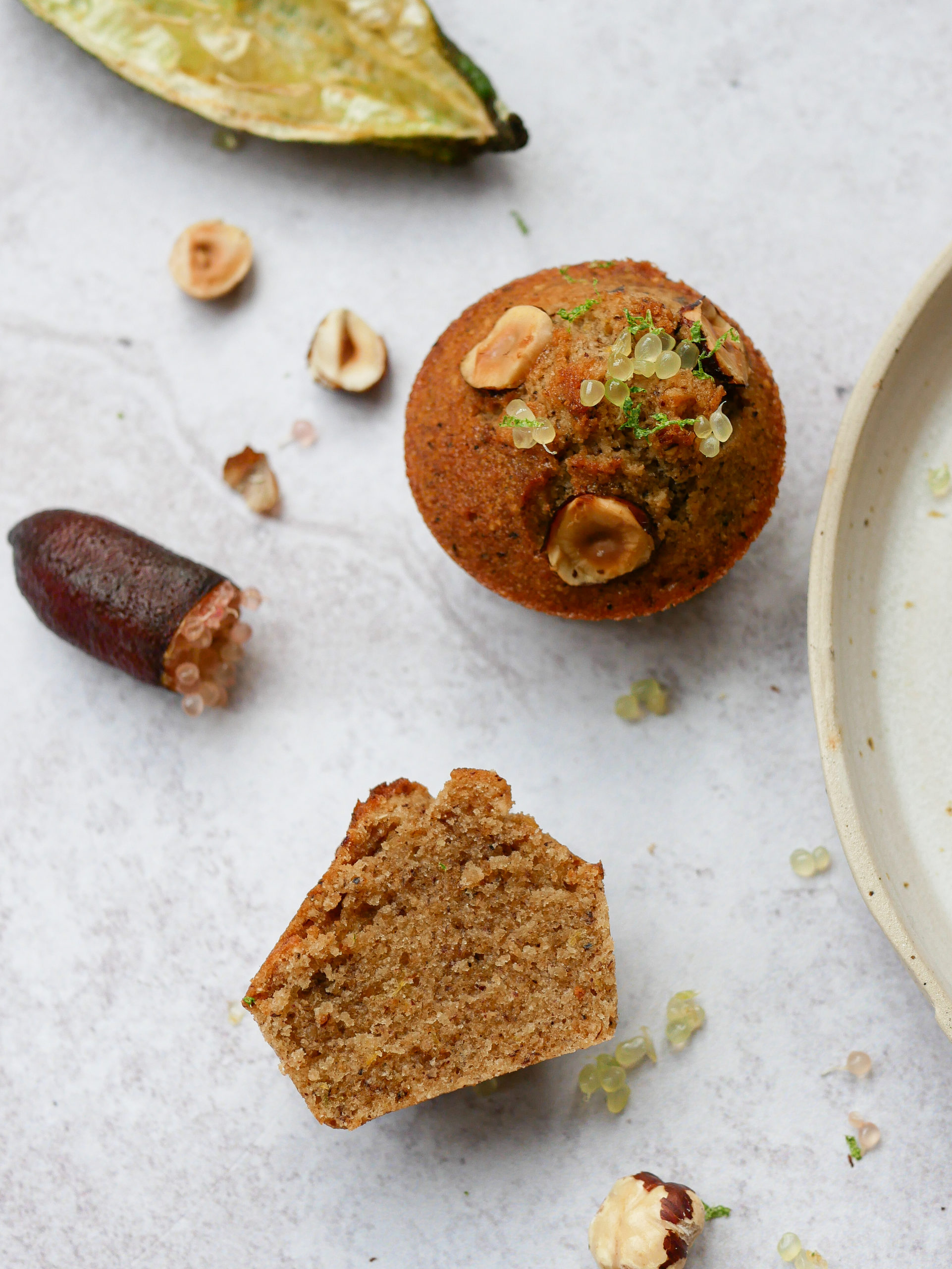 Financiers noisette-citron caviar